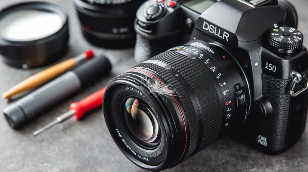 How do you fix scratches on a DSLR camera lens