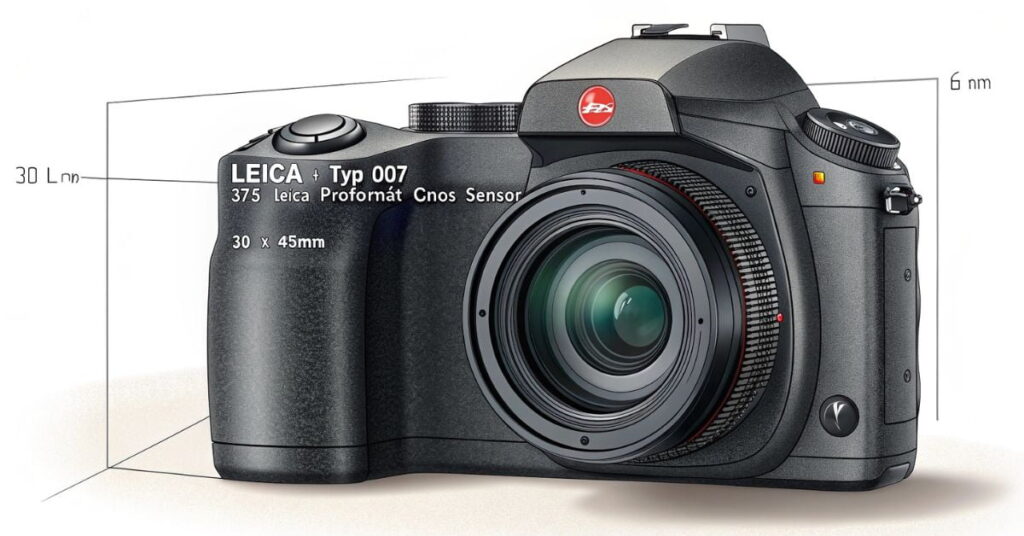 What is the sensor size of the Leica S Typ 007 digital SLR camera?