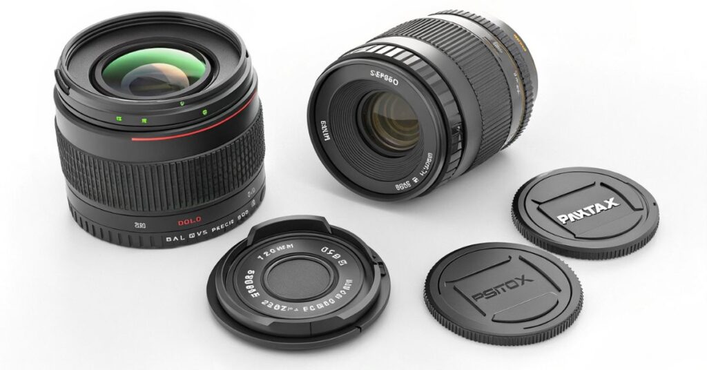 Which Pentax Lens Caps Feature AUG?